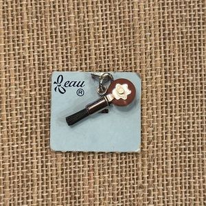 Eau vintage typewriter brush and eraser bracelet charm